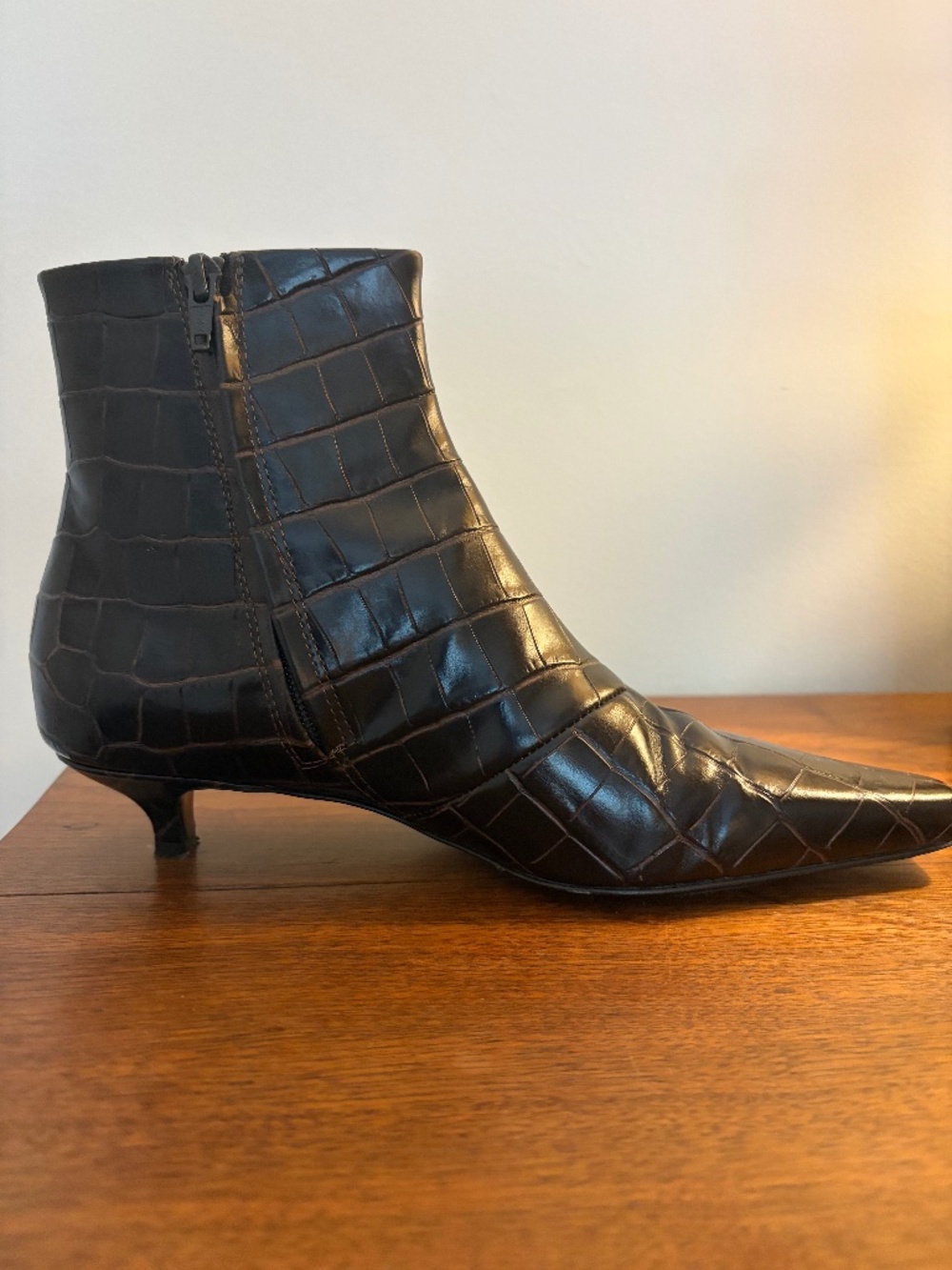 Toteme Croc Ankle Boots